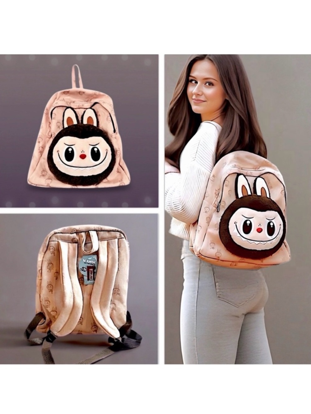 Pop Mart Pop Land Exclusive Classic Bag Series Labubu Plush Backpack